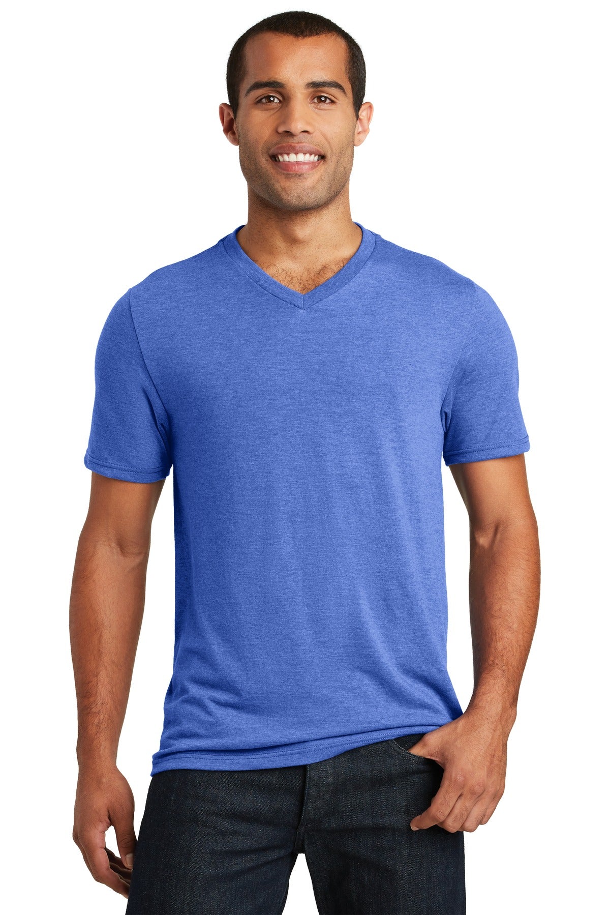 Silent River District ®  Perfect Tri® V-Neck Tee. DT1350