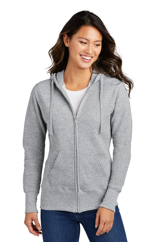 CCI ApparelPort & Company® Ladies Core Fleece Full-Zip Hooded Sweatshirt. LPC78ZH