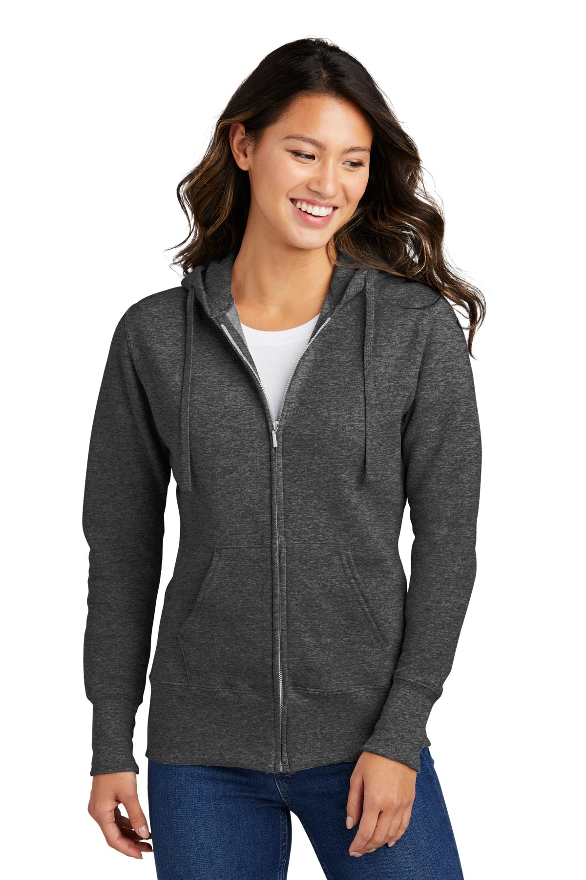 CCI ApparelPort & Company® Ladies Core Fleece Full-Zip Hooded Sweatshirt. LPC78ZH