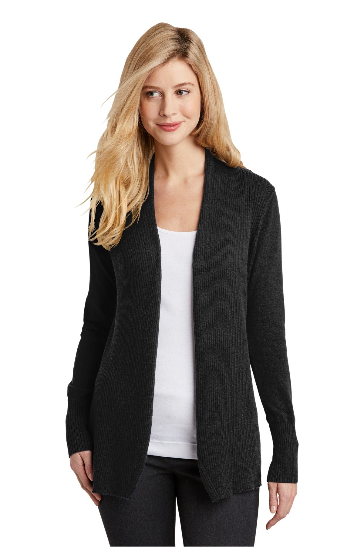 515 TherapyPort Authority® Ladies Open Front Cardigan Sweater. LSW289