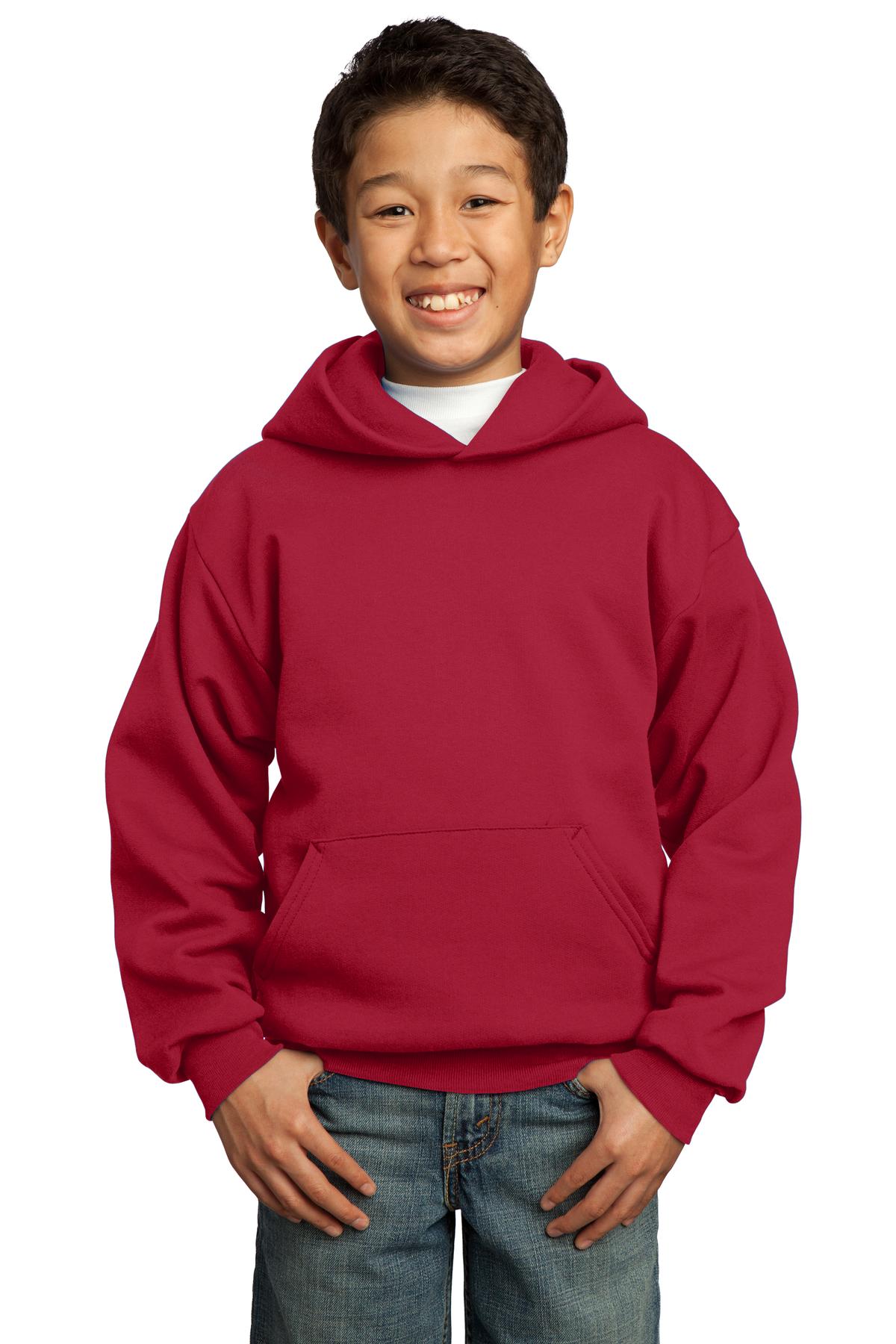 Next LevelPort & Company® - Youth Core Fleece Pullover Hooded Sweatshirt.  PC90YH