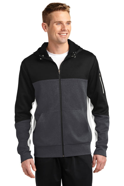 American Alarms Sport-Tek® Tech Fleece Colorblock Full-Zip Hooded Jacket. ST245